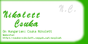 nikolett csuka business card